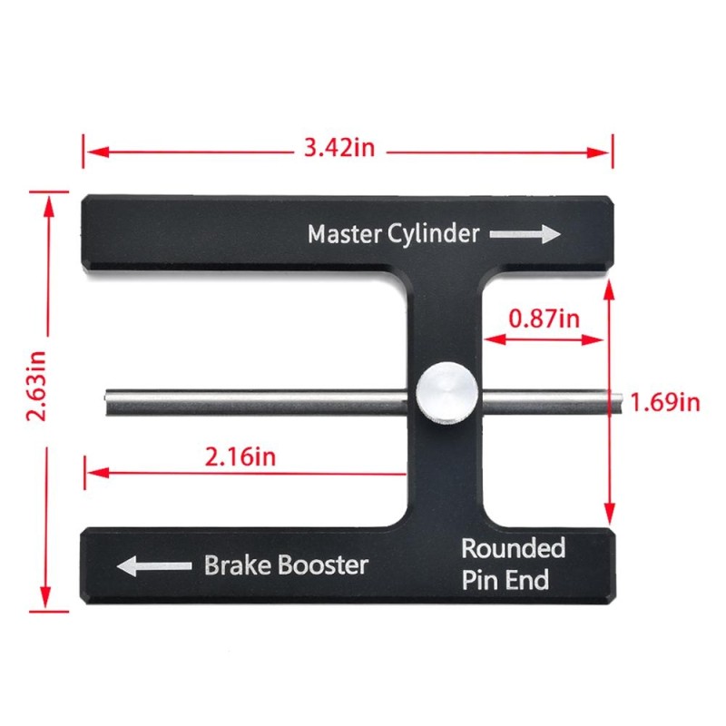 Car Brake Booster Push Rod Adjustment Tool(Black)