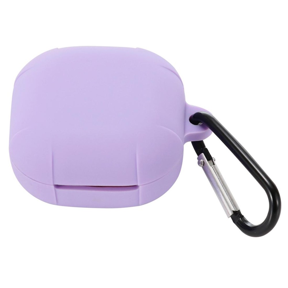 Anti-fall Silicone Earphone Protective Case with Hook For Samsung Galaxy Buds Live/ Buds2 / Buds Pro / Buds2 Pro (Purple)