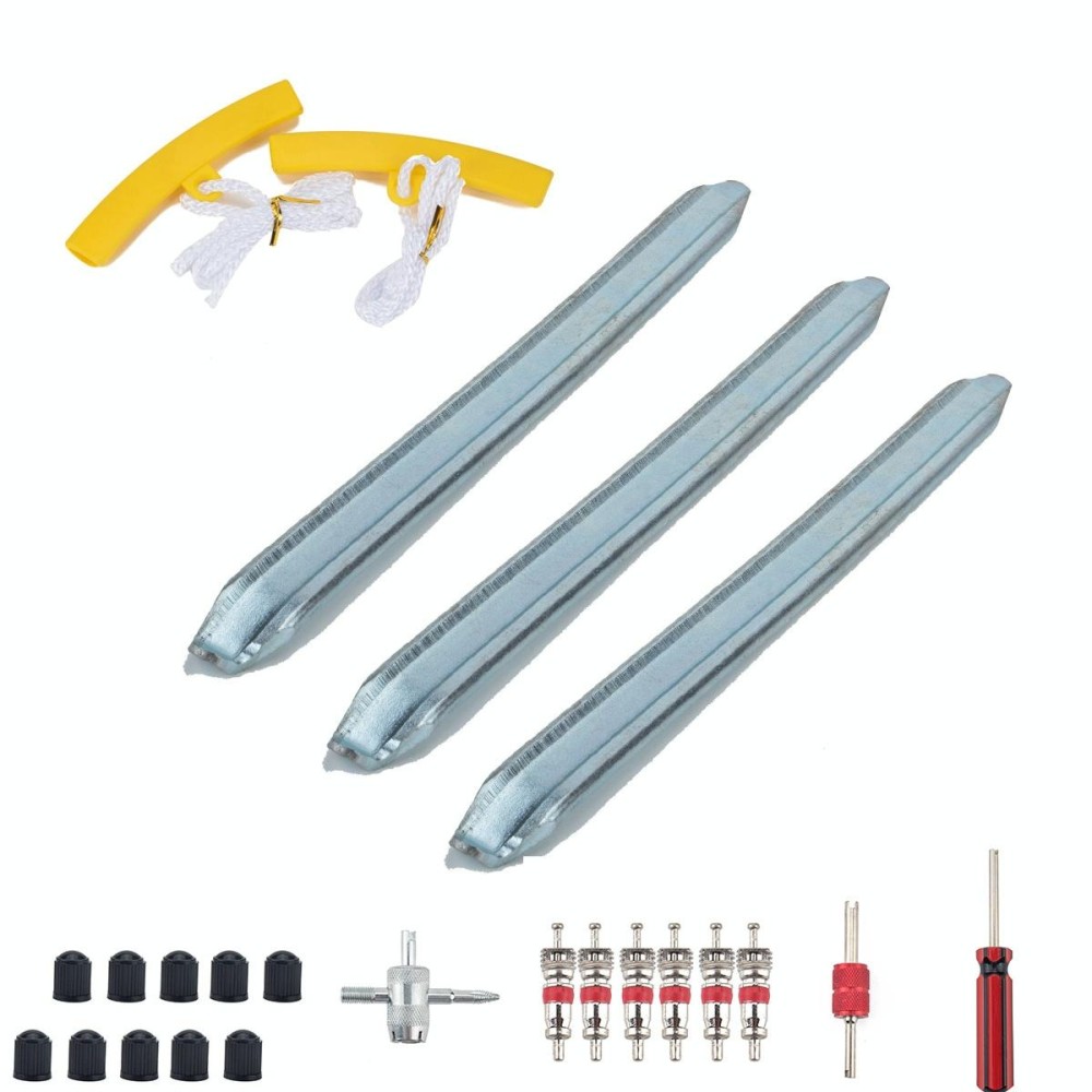 24 in 1 Car / Motorcycle 12 inch Tire Repair Lifting Tool Pry Bar Lever(with Yellow Tire Protector)