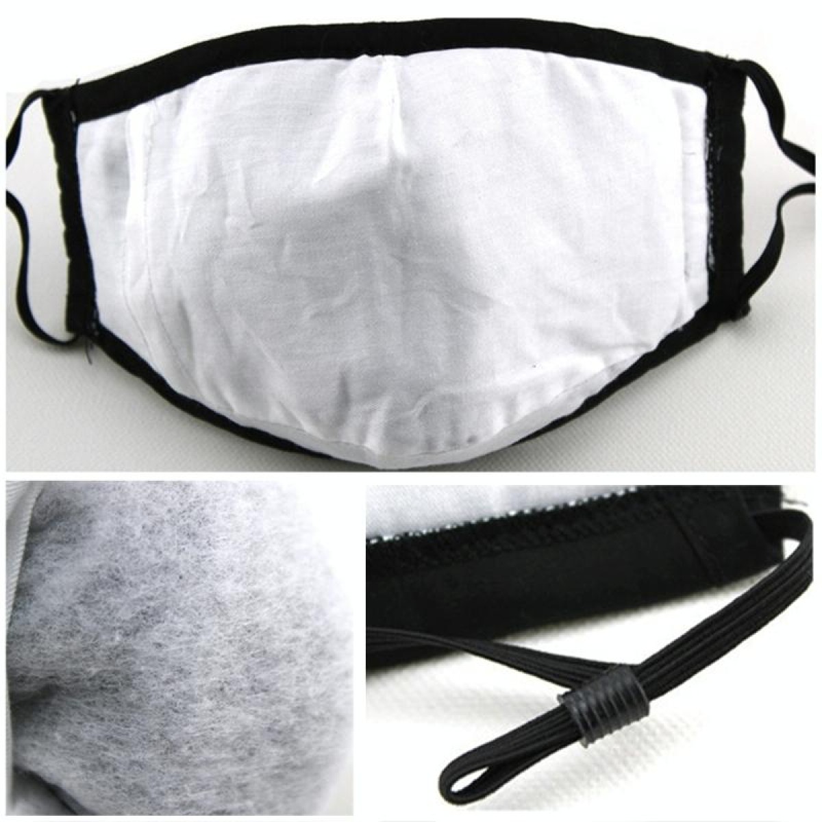 For Men Women Washable Replaceable Filter Breath-Valve PM2.5 Dustproof Face Mask(Black)
