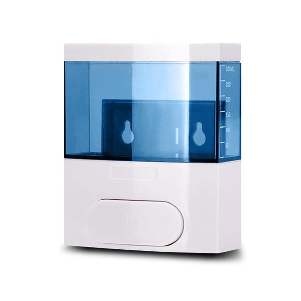 300ml Wall-mounted Plastic Singe-Tube Manual Press-type Shower Gel Foam Soap Dispenser(Blue)