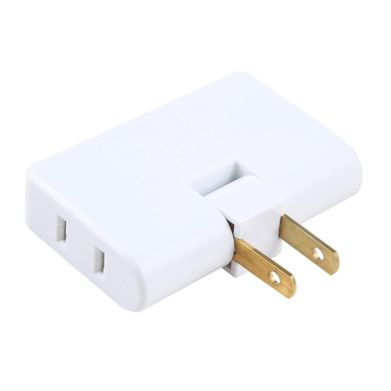 1 to 3 15A 180 Degrees Rotation Extension Multi Plug Mini Slim Wireless Outlet Socket, US Plug, AC 110-220V(White)