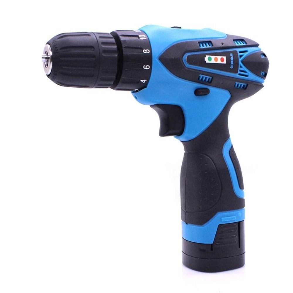 VOTO 16.8V Stepless Speed Regulation Rechargeable Hand Drill Set Electric Drill Power Tools with LED Light, AC 220V, US Plug, Random Color Delivery