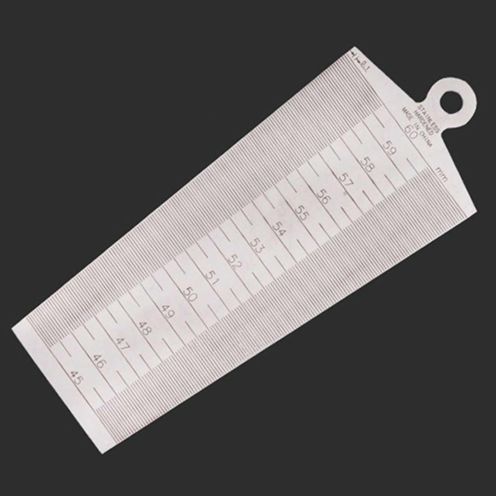 Wedge Feeler Gap 45-60mm Stainless Steel Ruler Inspection Taper Gauge Metric Imperial Measure Tool