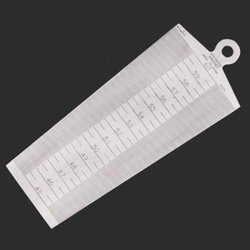 Wedge Feeler Gap 45-60mm Stainless Steel Ruler Inspection Taper Gauge Metric Measure Tool