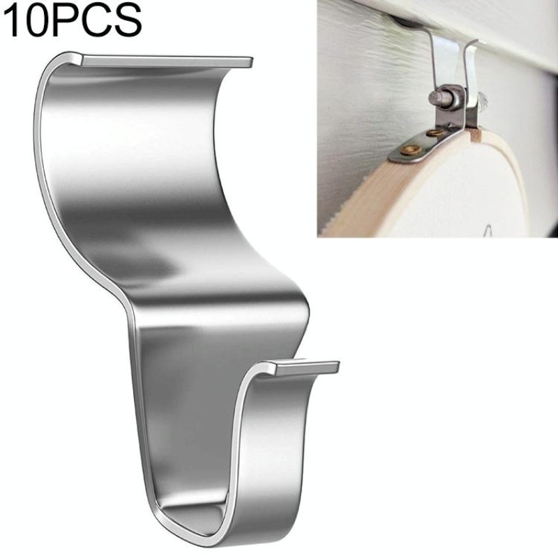 10pcs / Set Stainless Steel Hidden Wall Hook Creative Non Perforated Hanger
