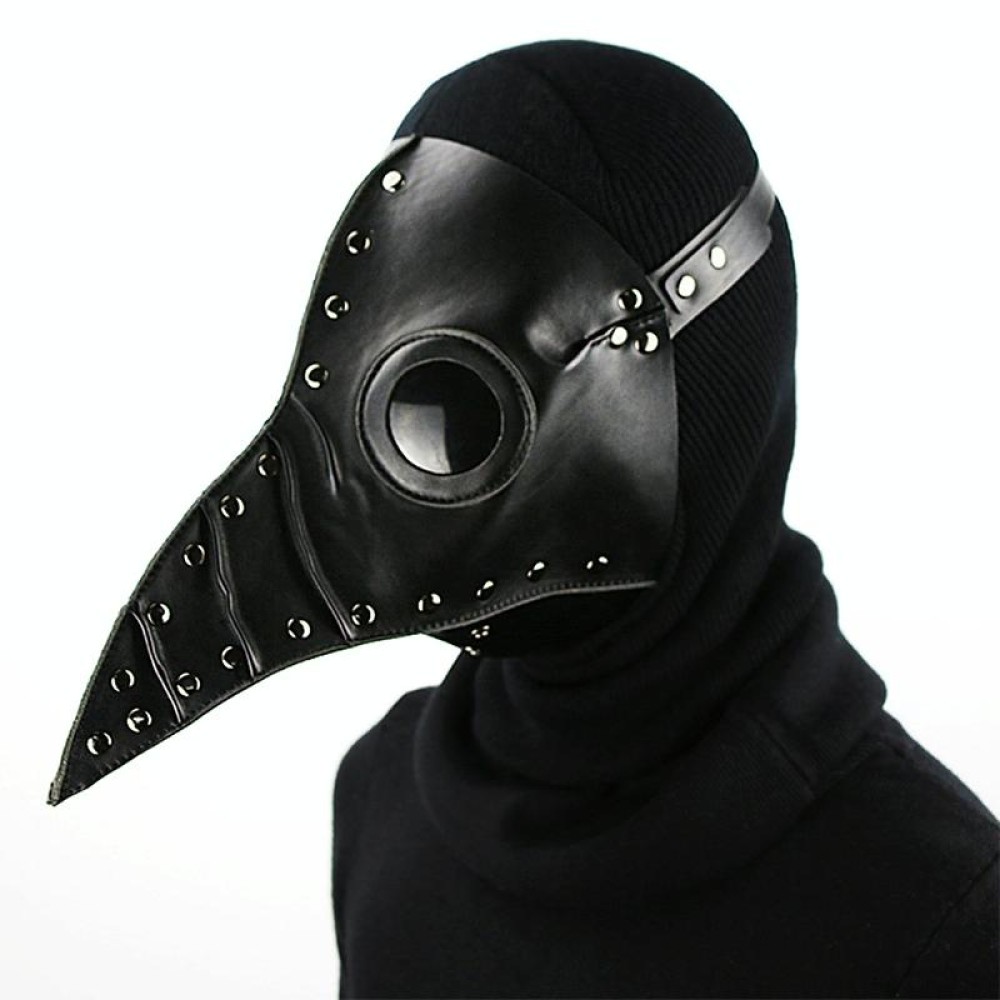 HG074 Halloween Crumpled Beak Shape Mask(Black)