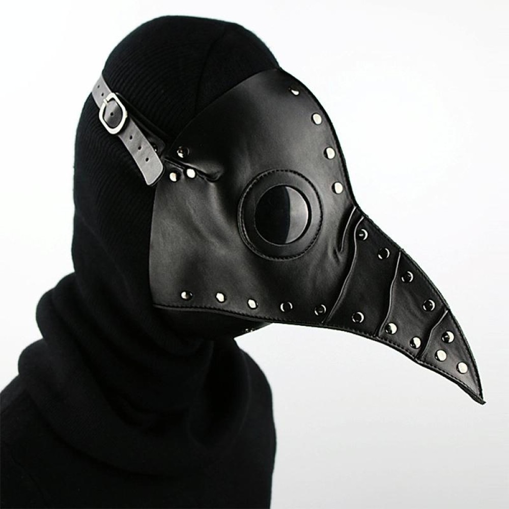 HG074 Halloween Crumpled Beak Shape Mask(Black)