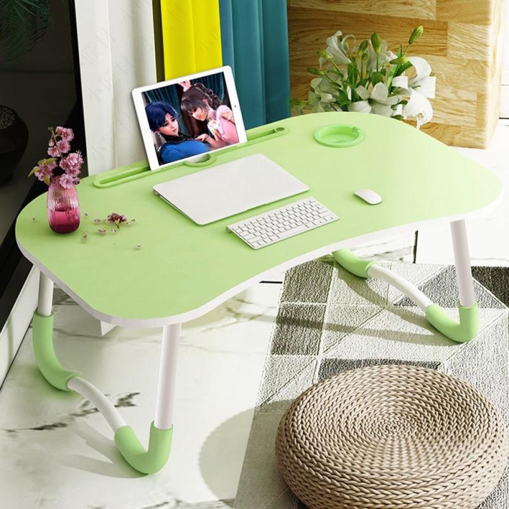 Foldable Non-slip Laptop Desk Table Stand with Card Slot & Cup Slot (Green)