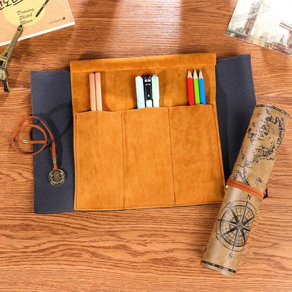 Simple Style Creative Stationery Bag Pencil Bag(Brown)