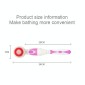 Multi-function Electric Waterproof Bath Cleansing Brush Long-handled Massage Brush, with 4 Brush Heads(Pink)