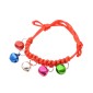 10 PCS Hand-Woven Adjustable Pet Bell Collars, Adjustable Perimeter: 18-32cm, Random Color Delivery