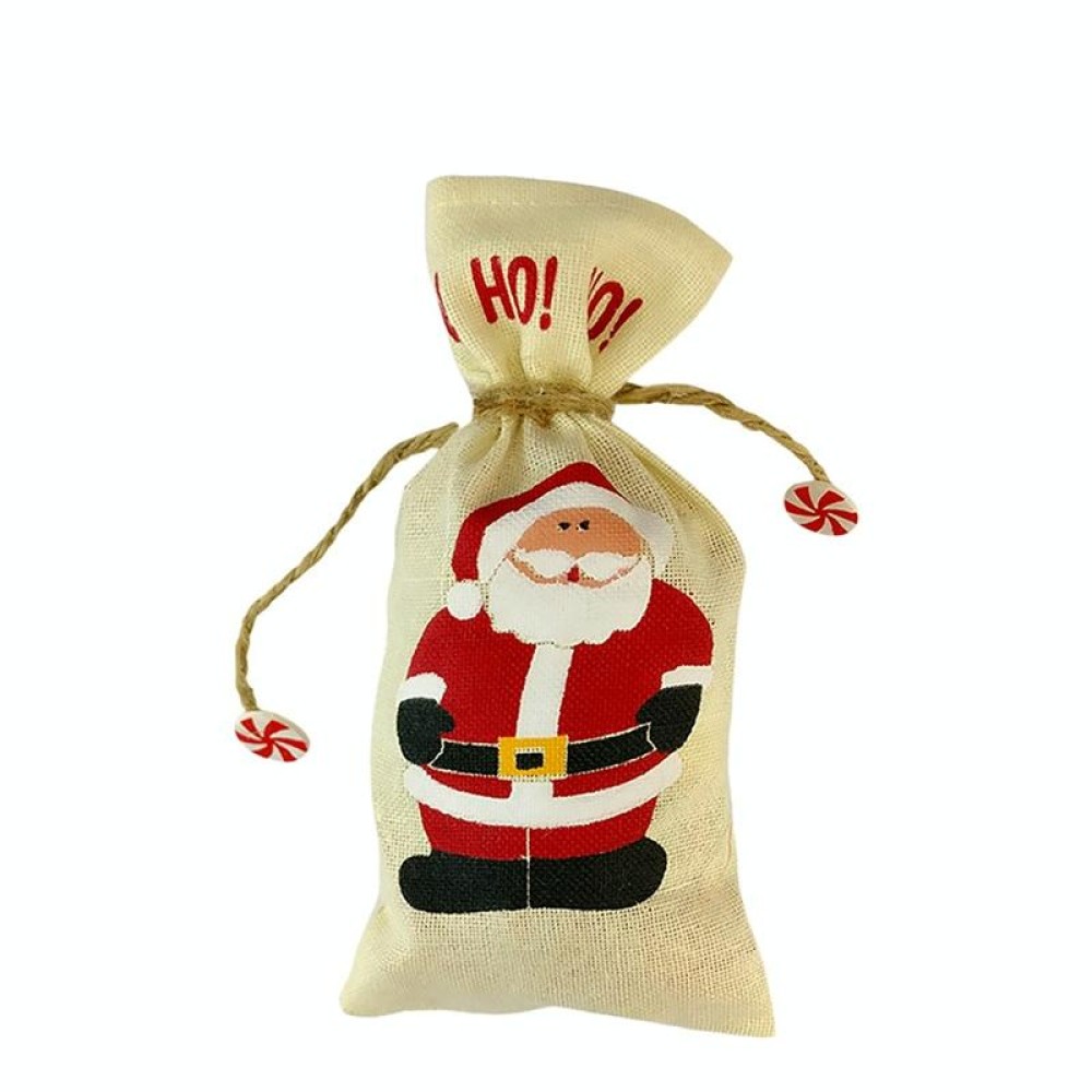 Christmas Scene Decoration Tableware Cover Christmas Creative Sackcloth Dishes Bags Gifts Bags, Random Style Delivery