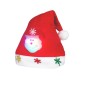 Christmas Decoration Napped Fabric Santa Hat Luminescent Children Dressing Up Christmas Hat, Random Pattern Delivery