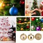 24 PCS 8cm Plating Plastic Christmas Tree Decorations Hanging String Ball, Random Color Delivery