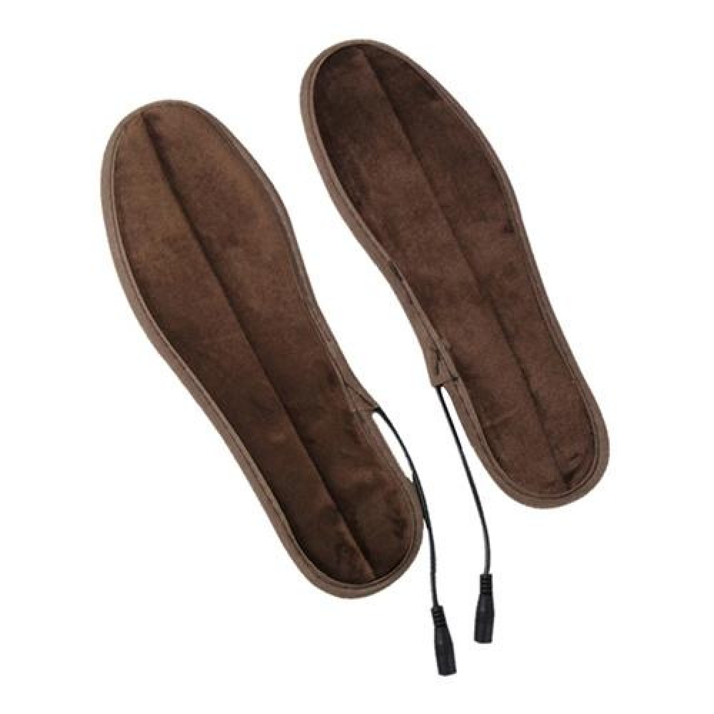USB Electric Powered Heated Insoles Keep Feet Warm Pad with USB Cable & Power Adapter, Size: 43-44 yard(Brown)