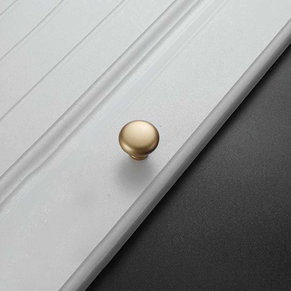 4203 Placer Gold Single Hole Solid Zinc Alloy Round Handle for Cabinet Wardrobe Drawer Door