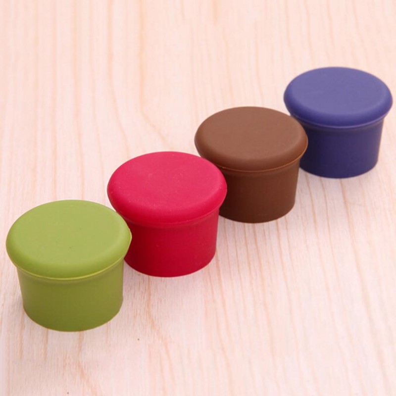 10 PCS Candy Color Silicone Wine Beer Condiments Bottle Stopper Random Color Delivery
