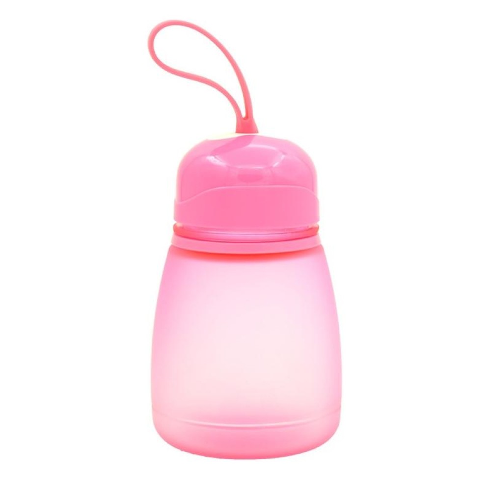 308ml Plastic Screw Top Child Cute Water Bottle(Pink)