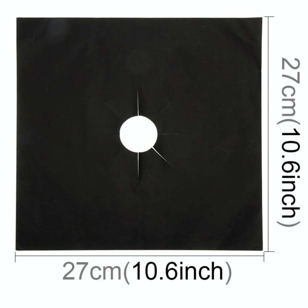 Gas Furnace Surface Ultra-thin Fibre Material Stovetop Protective Cleaning Pad, Size: 27*27cm, 0.2mm  (Black)