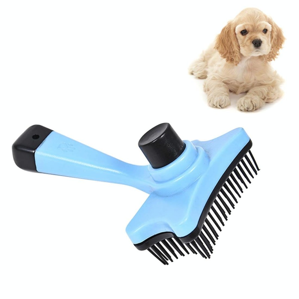 Elite Multi-functional Plastic Grooming Comb Cut Tangles Tool Pet Brushes(Blue)