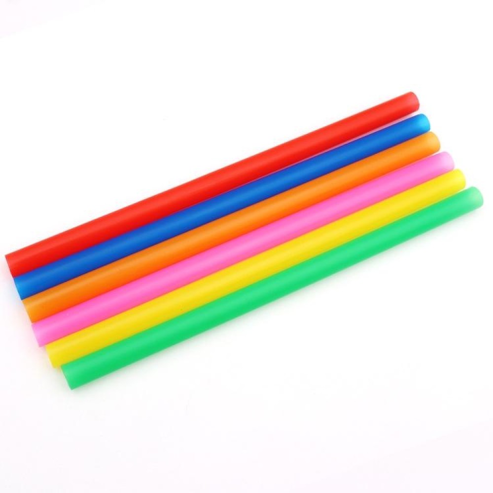 Food Grade Silicone Straws Cartoon Colorful Drink Tools, Straight Pipe, Length: 25cm, Outer Diameter: 11mm, Inner Diameter: 9mm, Random Color Delivery