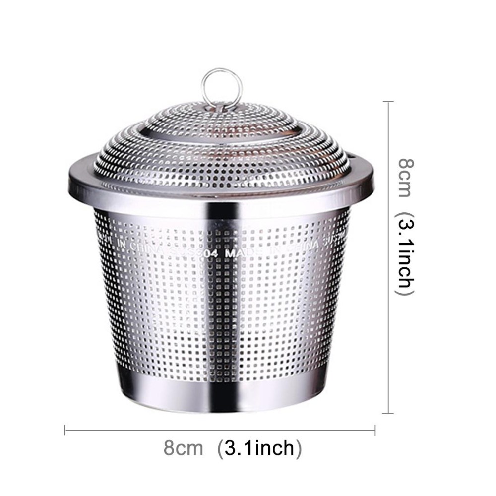 Stainless Steel Locking Spice Tea Strainer Mesh Infuser Tea Ball Filter, Large Size: 8 x 8cm