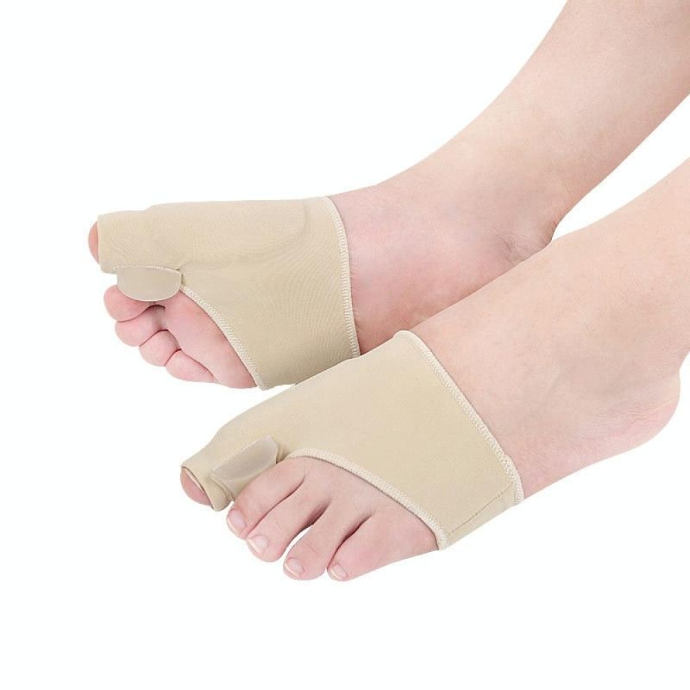 1 Pair SEBS Hallux Valgus Correction Sleeve Feet Care Special Big Toe Bone Ring Foot Thumb Orthopedic Brace Relieve for Men / Women, Size: L (Flesh Color)