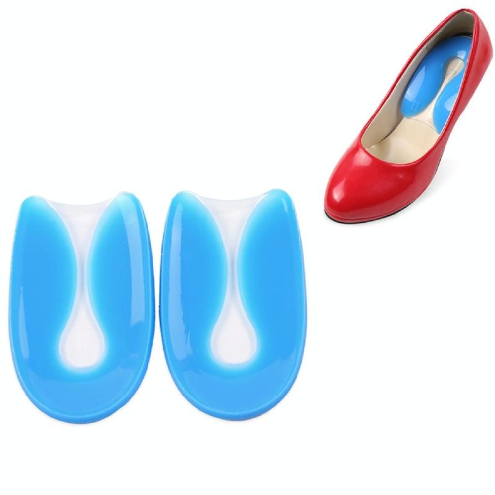 U-shaped Heel Pad Soft and Comfortable Shock Absorption Silicone Pad Insole, Size: S(30-34 Yards)