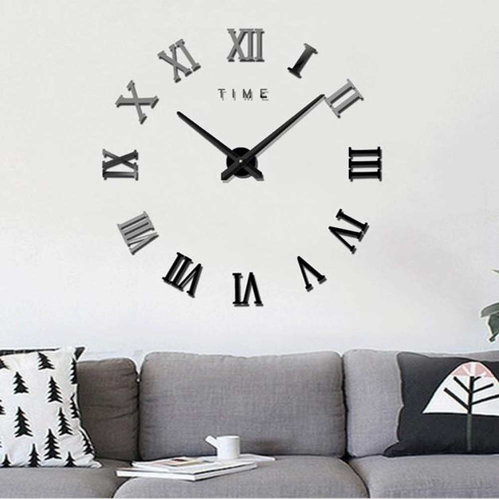 40 inch Creative Living Room Decorative Ticking Wall Clock(Black)