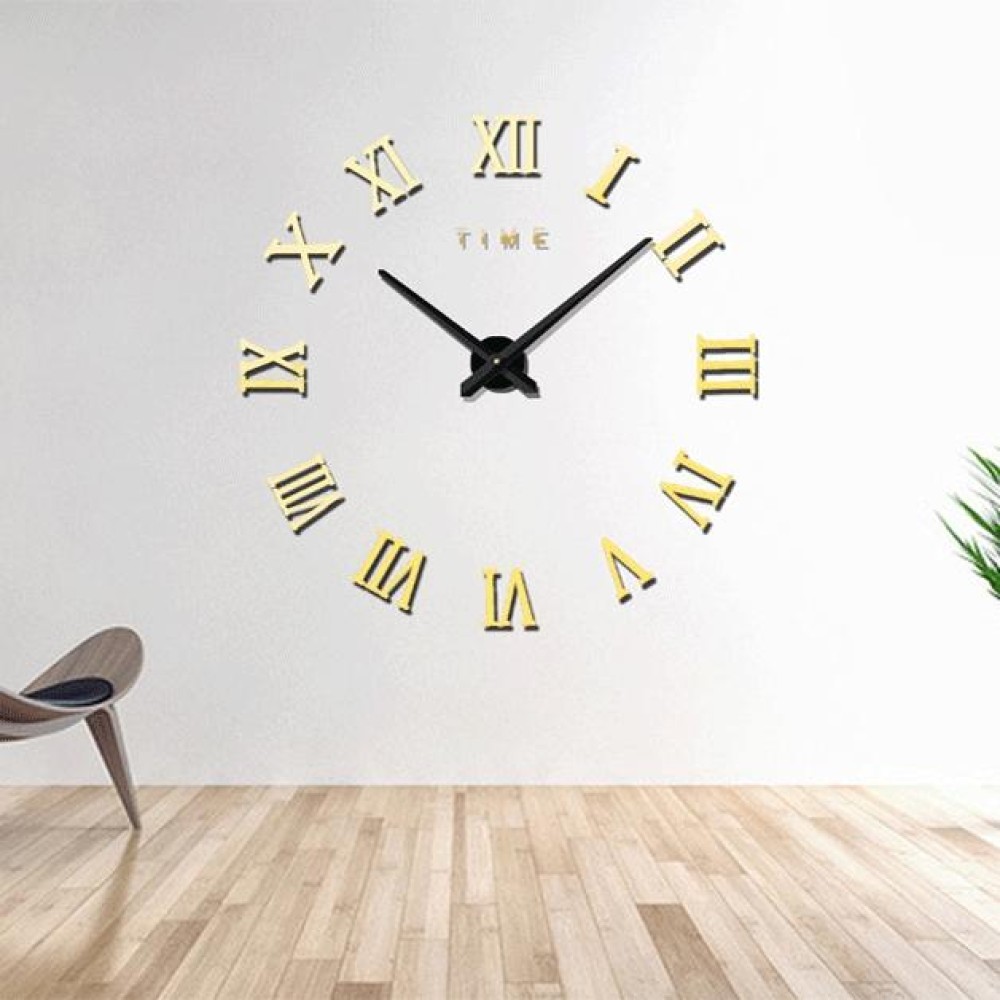 40 inch Creative Living Room Decorative Ticking Wall Clock(Gold)