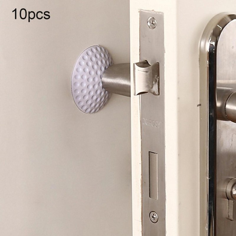 10 PCS Rubber Door Handle Mute Wall Pad Anti-collision Pad, Random Color Delivery, Size: 5 * 1cm