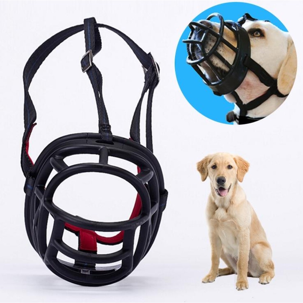 Dog Muzzle Prevent Biting Chewing and Barking Allows Drinking and Panting, Size: 8.8*8.4*11cm(Black)