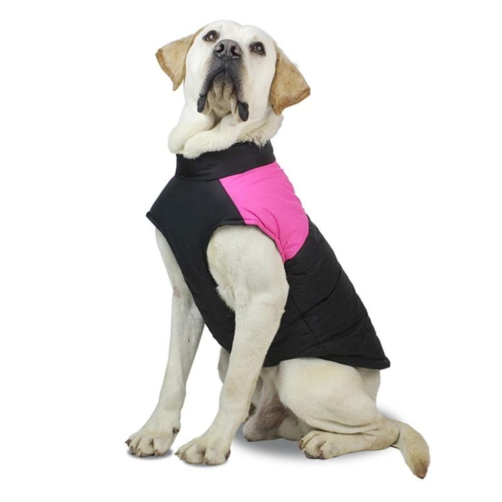 Pet Dog Cotton Vest Ski Suit, Size: M, Chest: 42cm, Back Length: 31cm(Pink)