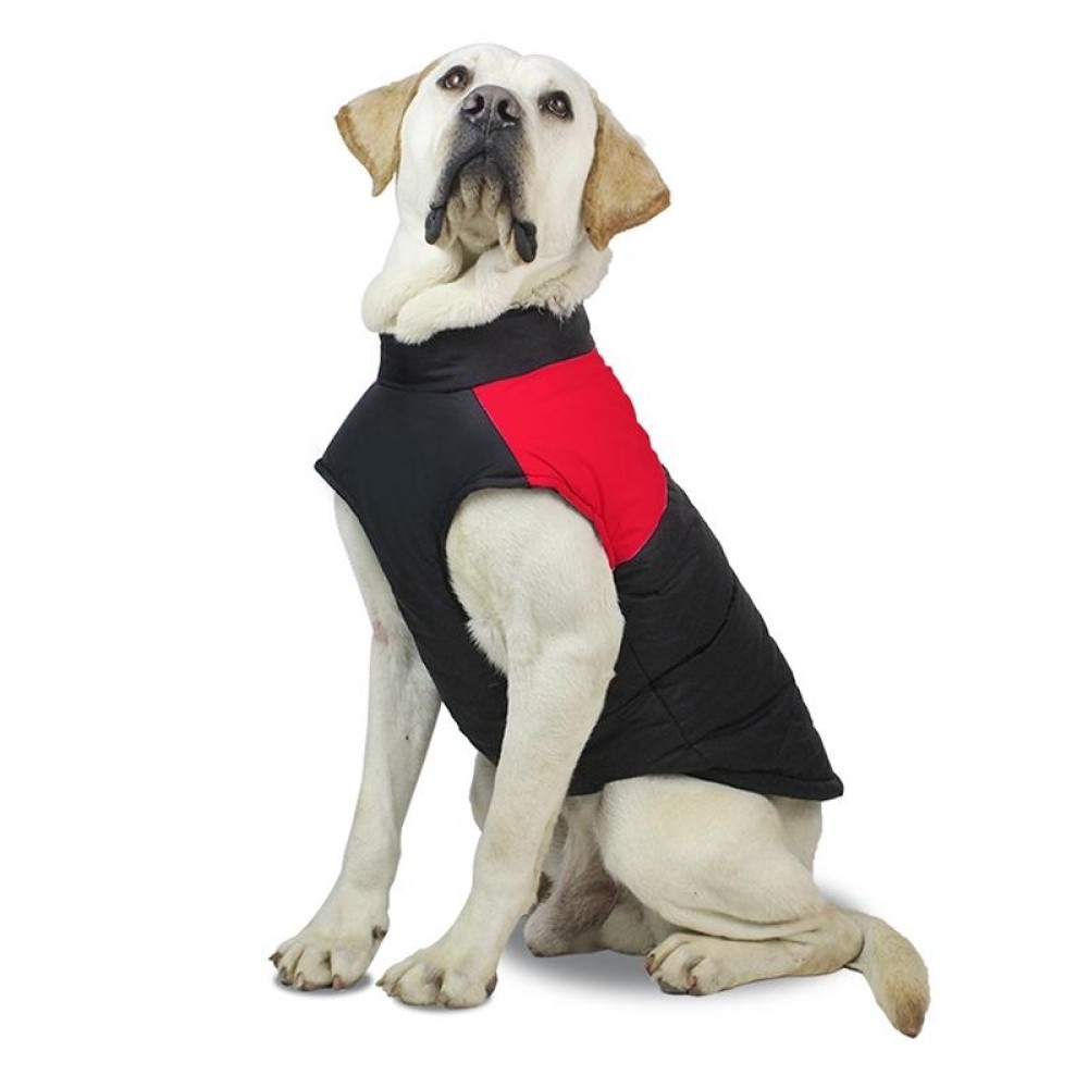 Pet Dog Cotton Vest Ski Suit, Size: M, Chest: 42cm, Back Length: 31cm(Red)