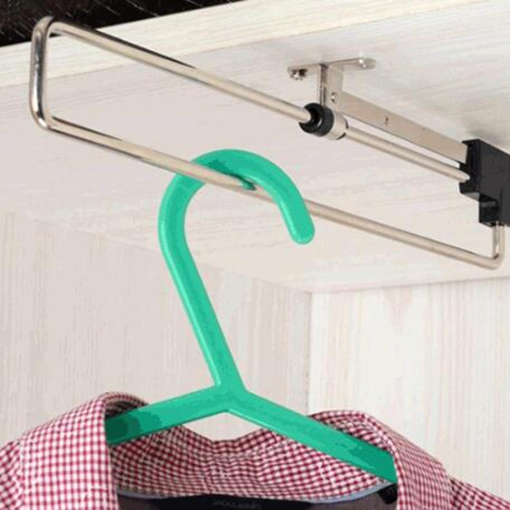 Telescopic Rail Pull-Out Wardrobe Clothes Hanger（40cm)
