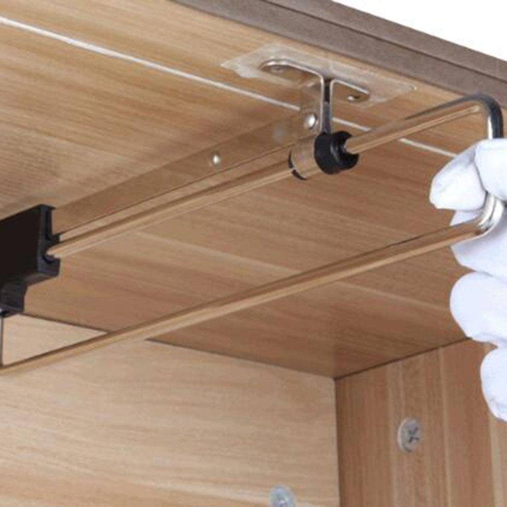 Telescopic Rail Pull-Out Wardrobe Clothes Hanger（40cm)