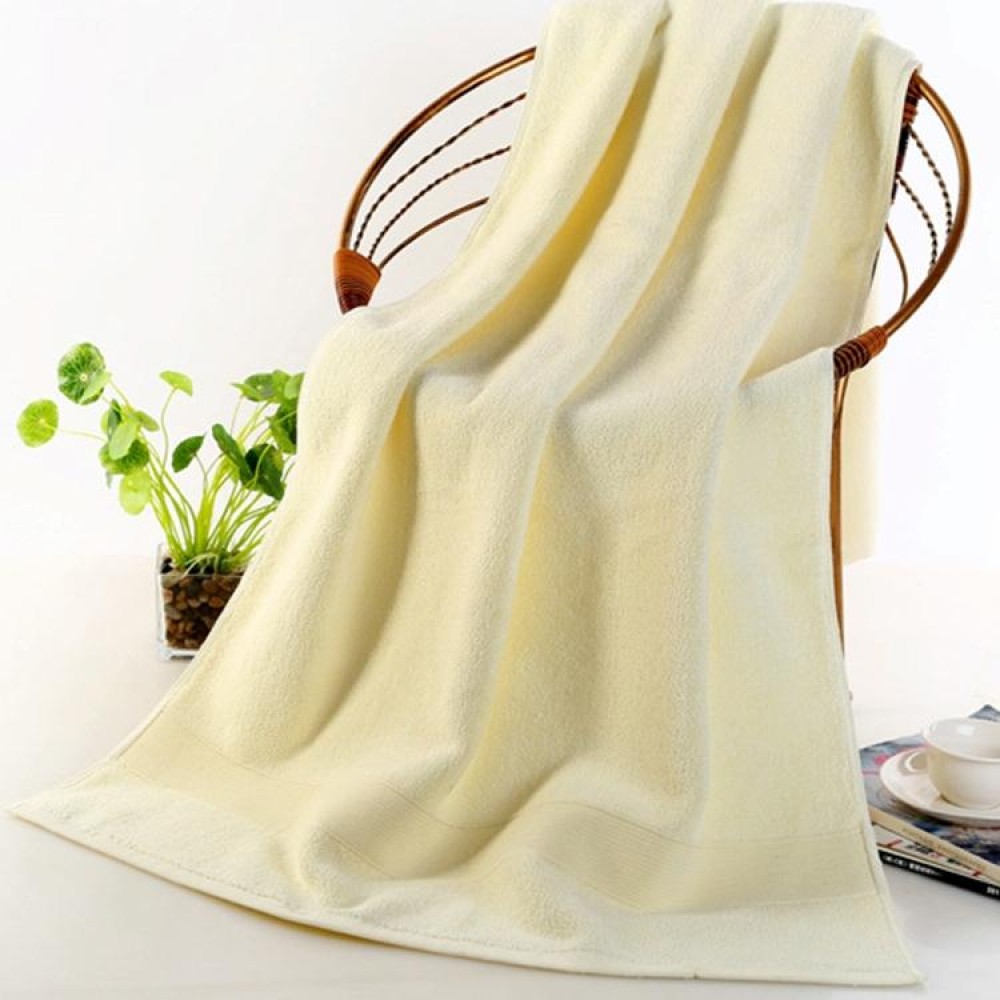 Add Thick Add Large Pure Cotton Bath Towel, Size: 70*140cm (Beige)