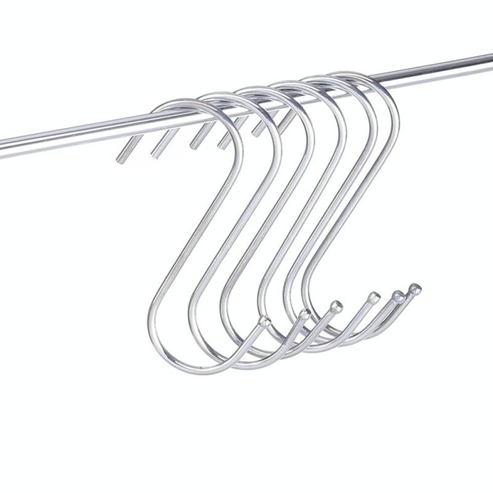 10pcs 3mm Multi-functional S-shaped Stainless Steel Metal Hook, Length: 9cm