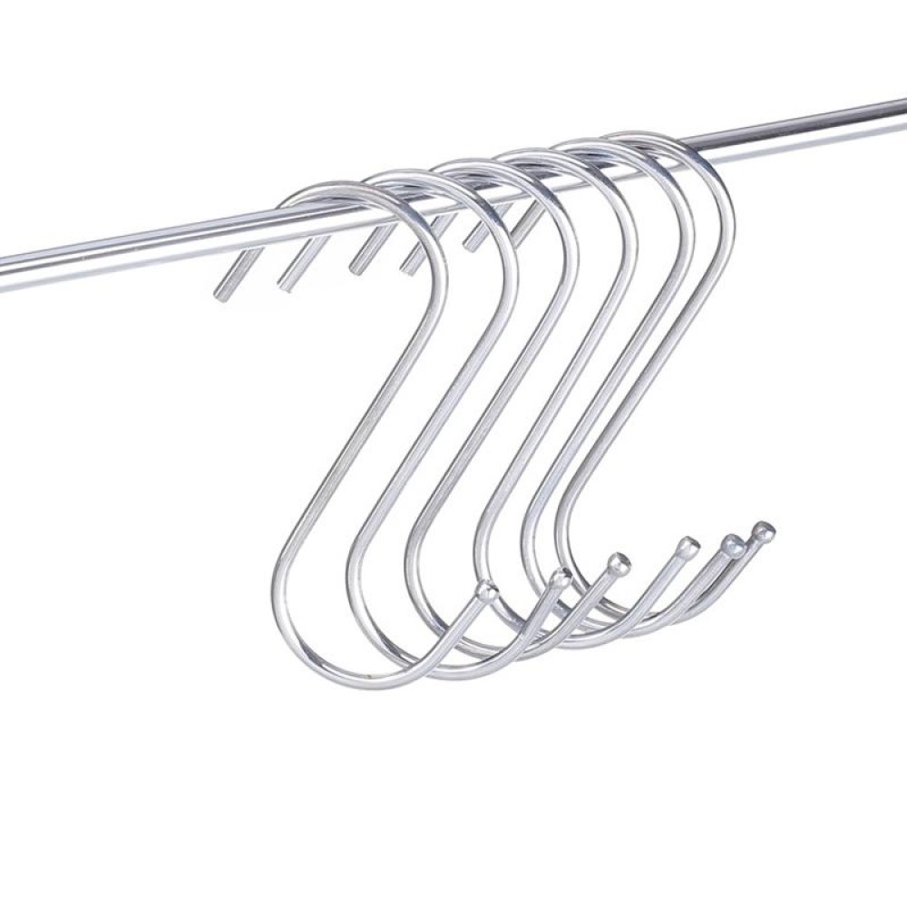 10pcs 3mm Multi-functional S-shaped Stainless Steel Metal Hook, Length: 7cm