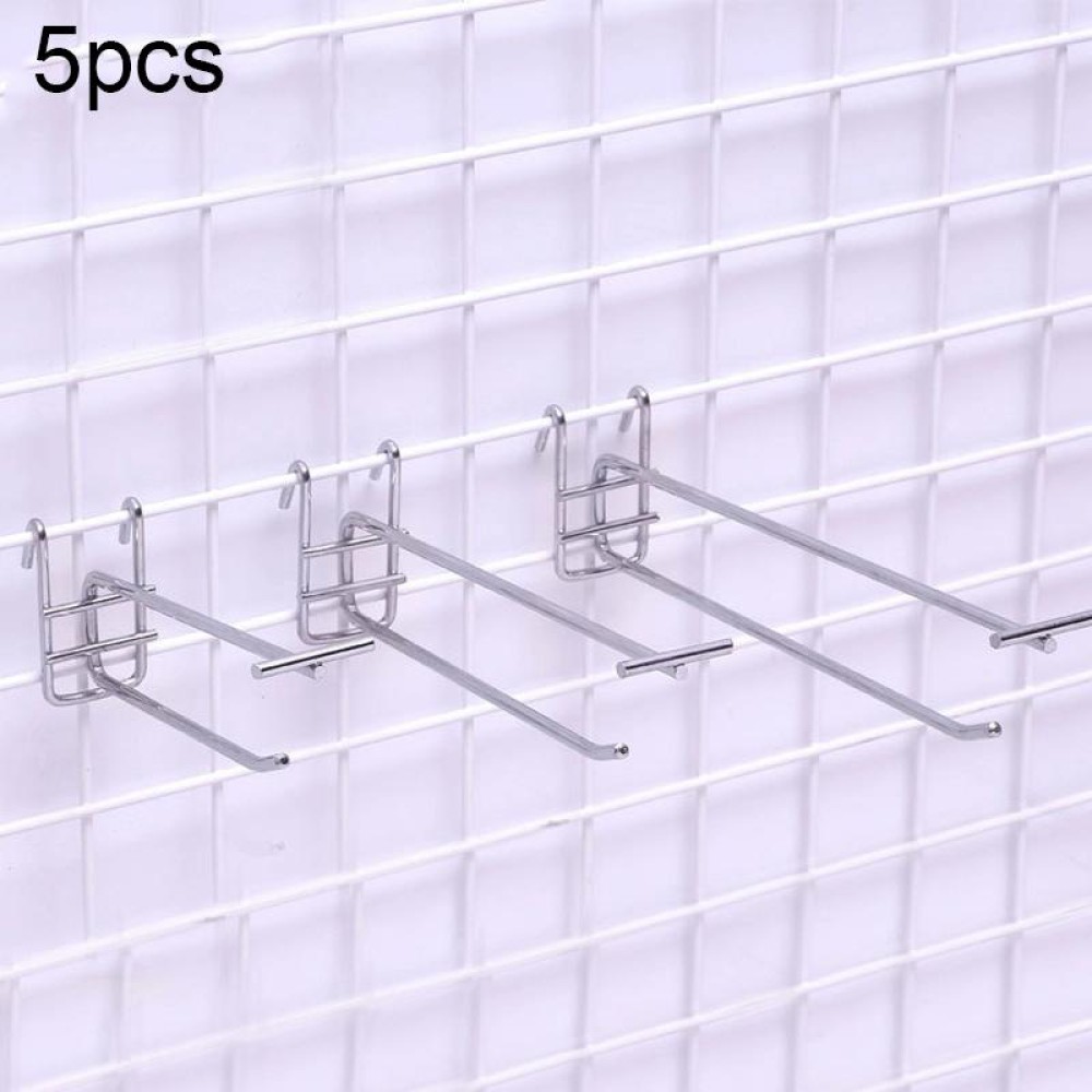 5pcs 5.8mm Supermarket Iron Grid Shelf Double Hook, Length: 20cm