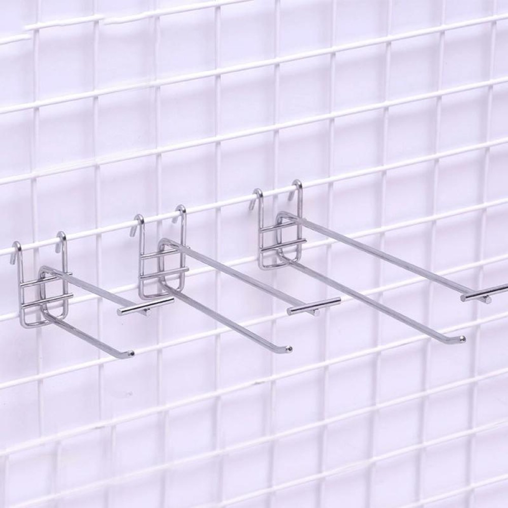 5.8mm Supermarket Iron Grid Shelf Double Hook, Length: 30cm