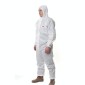 3M 4515 One-piece White Anti-static Anti-chemical Dustproof Sandblasting Suit with Cap, Size: L