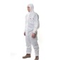 3M 4515 One-piece White Anti-static Anti-chemical Dustproof Sandblasting Suit with Cap, Size: M