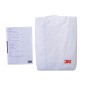 3M 4515 One-piece White Anti-static Anti-chemical Dustproof Sandblasting Suit with Cap, Size: M