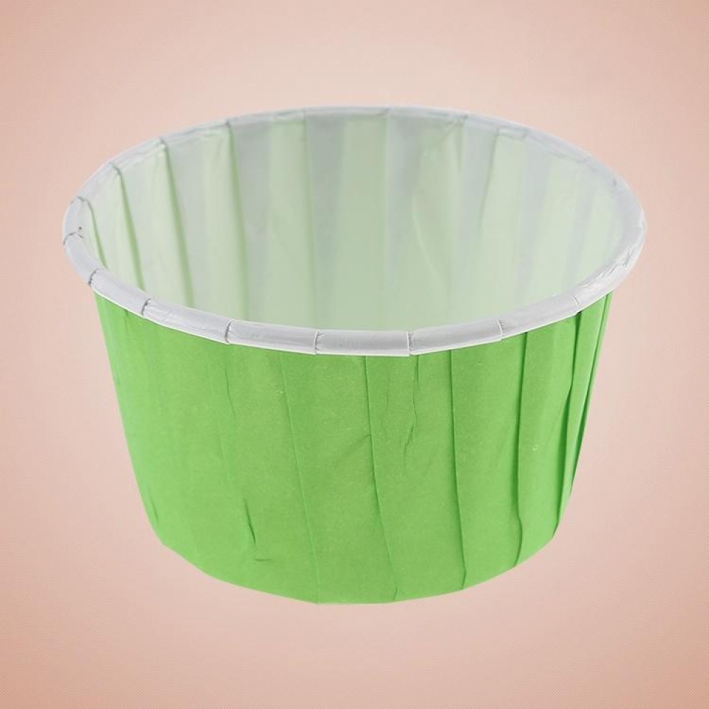 50pcs / Pack Round Lamination Cake Cup Muffin Cases Chocolate Cupcake Liner Baking Cup, Size: 5 x 3.8  x 3cm (Green)