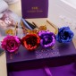 24K Golden Foil Plated Decoration Rose Artificial Flower, Random Color Delivery