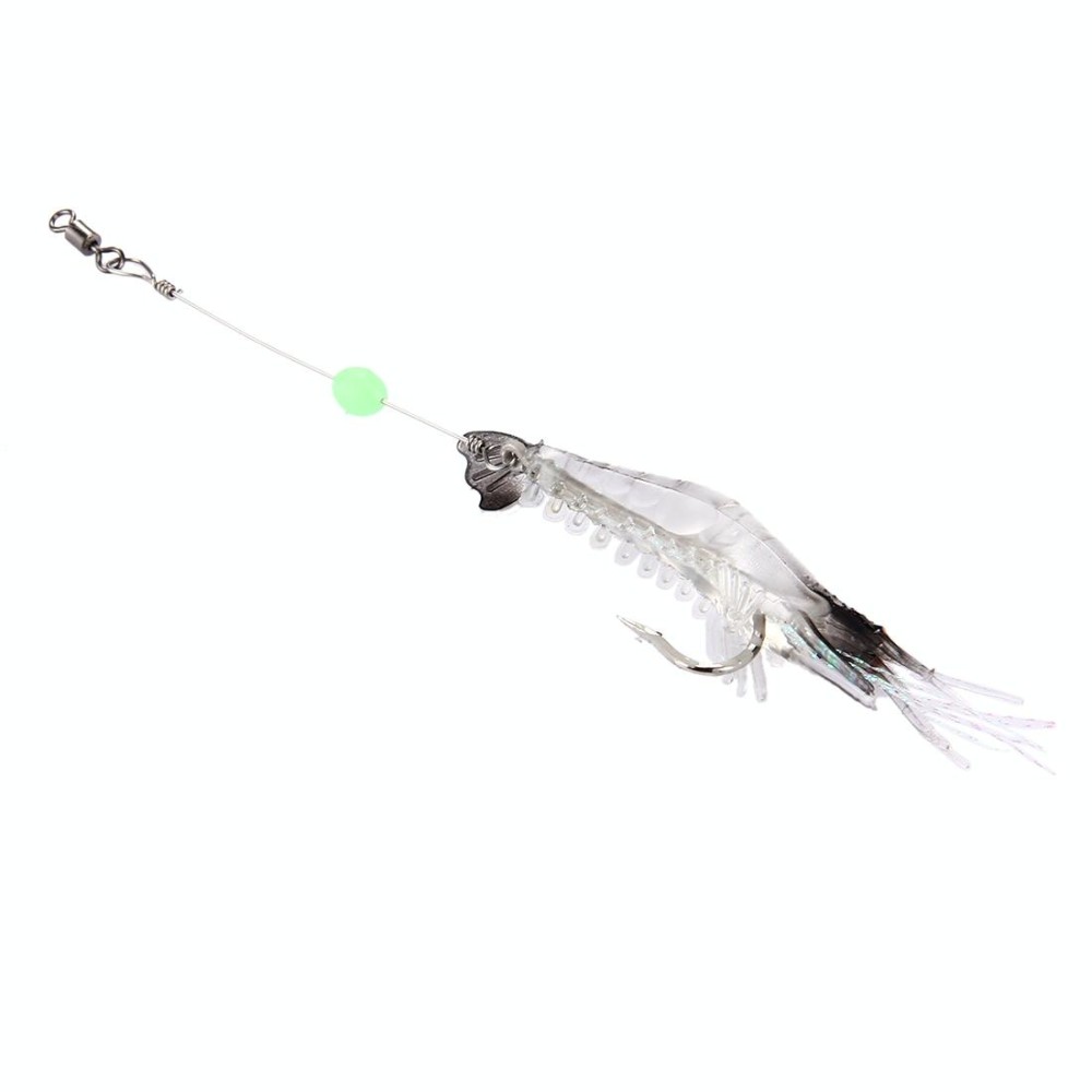 Luminous Shrimp Shape Fishing Lures Artificial Fishing Bait with Hook, Length: 7cm
