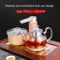 Automatic Add Water Full Intelligent Electric Glass Kettle Steam Boiled Tea Stove Set(Gold)