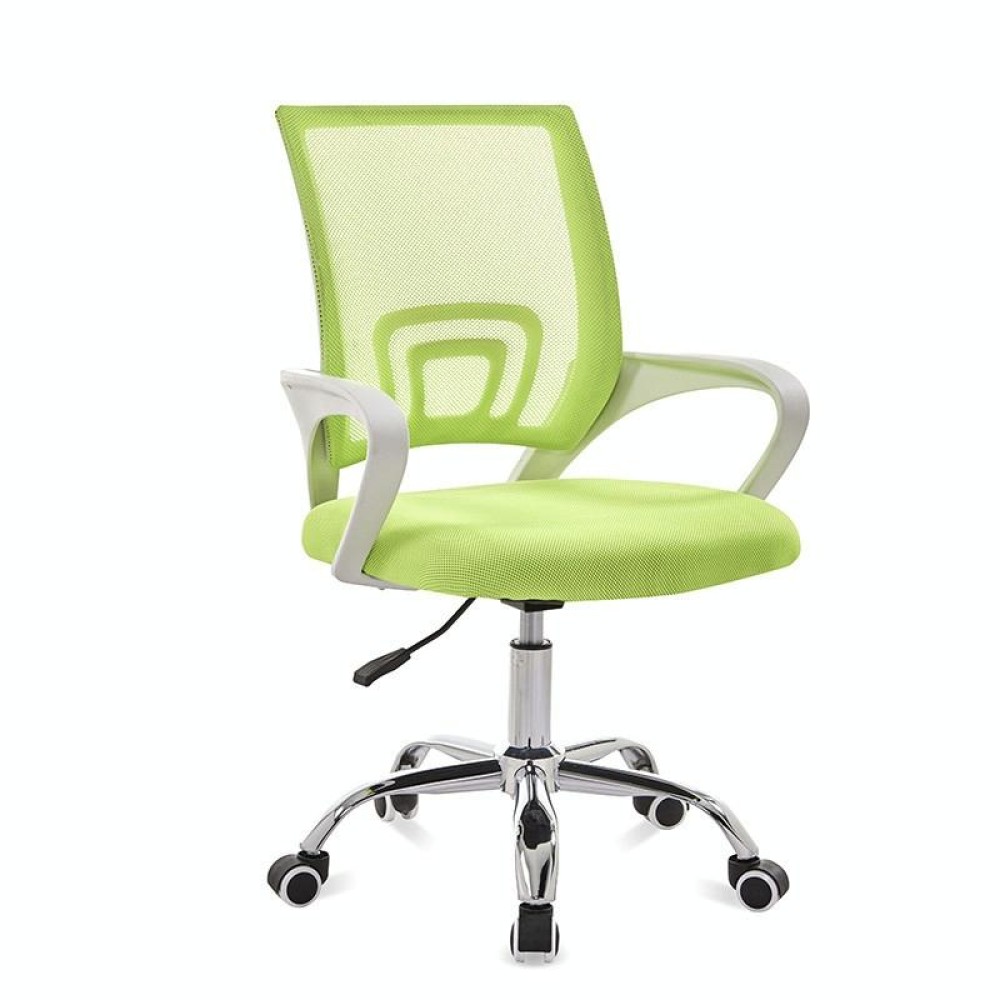 9050 Computer Chair Office Chair Home Back Chair Comfortable White Frame Simple Desk Chair (Green)